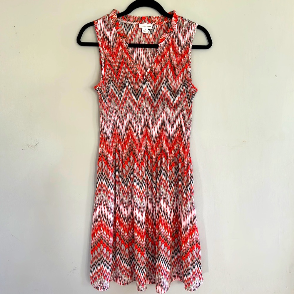 🔥 2/$8, 3/$10, 4/$12 🔥 Chevron ribbed coral gray and black dress